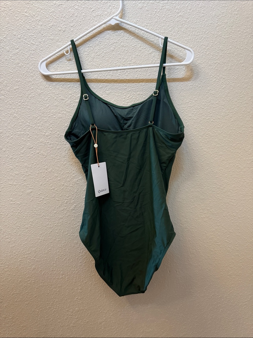 Quince Kids Deep Green Adjustable-Strap One-Piece